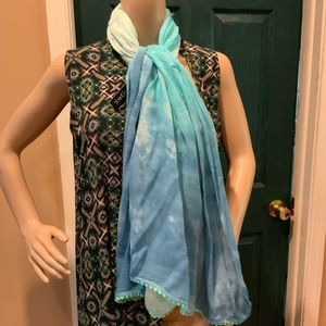 NWT $80 Anthropologie | Gypsy 05 Blue Tie Dye Print Scarf